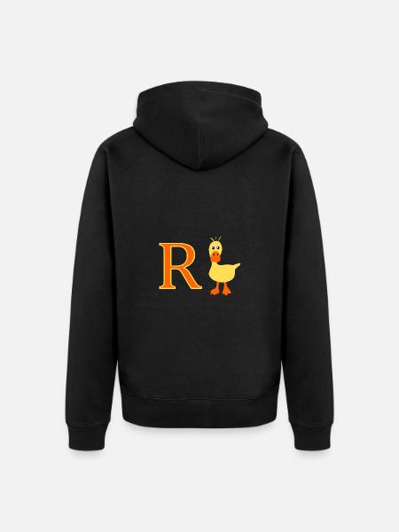 Rente Ente - Unisex Premium Bio Zip Hoodie - Schwarz