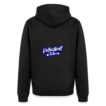 Équipe de volley-ball - Veste à capuche bio Premium Unisexe - noir - Dos - Nico (187cm)