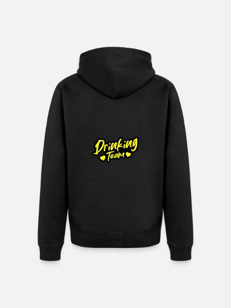 Drinking Team - Unisex Premium Organic Zip Hoodie - black