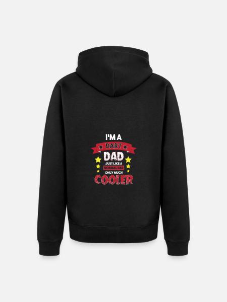 Dart Dartskive Dartpfeil - Premium økologisk unisex-hættejakke - sort