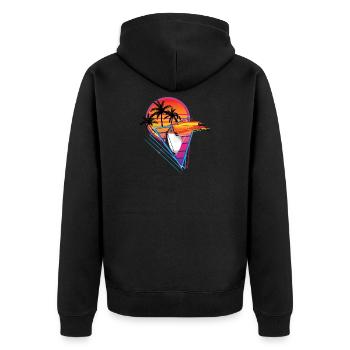 Retronéon toucan - Veste à capuche bio Premium Unisexe - noir - Dos - Nico (187cm)