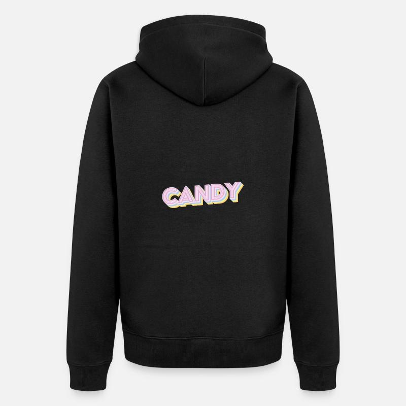 Candy - Unisex Premium Bio Zip Hoodie - Schwarz