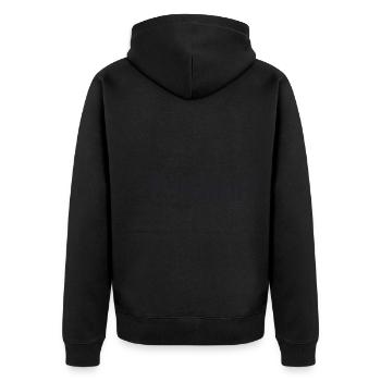 Unglaublich! Spruch auf Russisch Russak Russland - Unisex Premium Bio Zip Hoodie - Schwarz - Hinten - Nico (187cm)