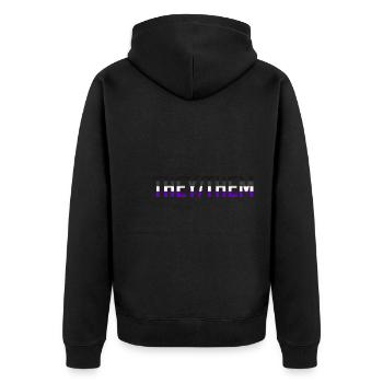 They Them Pronomen Ace Pride Month LGBTQ Asexual - Unisex Premium Bio Zip Hoodie - Schwarz - Hinten - Nico (187cm)