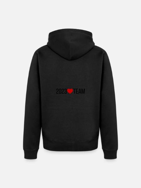 2023 Team Heart - Unisex Premium Organic Zip Hoodie - black