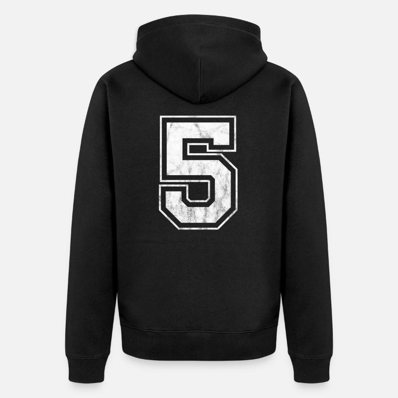 Numéro 5 - Veste à capuche bio Premium Unisexe - noir