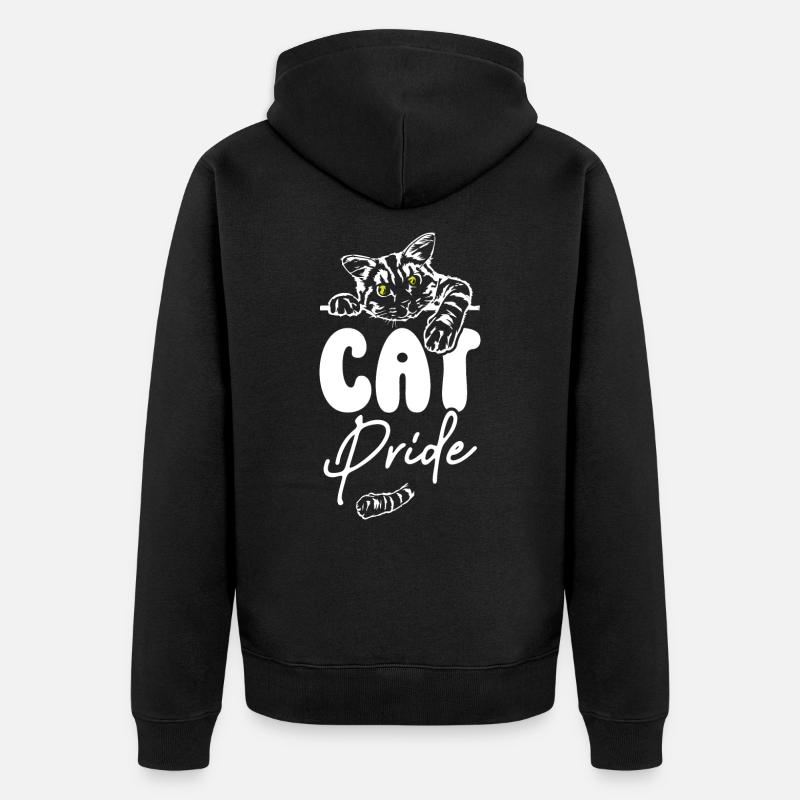 Cat Pride - Unisex Premium Bio Zip Hoodie - Schwarz