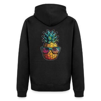 Drôle de fruit d’ananas - Veste à capuche bio Premium Unisexe - noir - Dos - Nico (187cm)