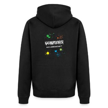 Nachhilfelehrer Aus Leidenschaft Lehrer Nachhilfe - Unisex Premium Bio Zip Hoodie - Schwarz - Hinten - Nico (187cm)