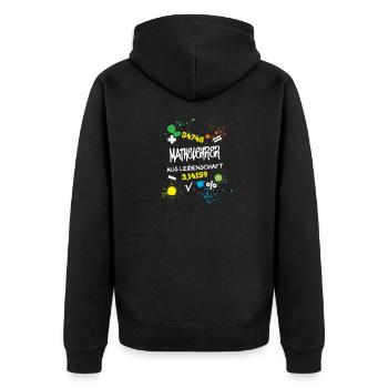 Mathelehrer aus Leidenschaft Mathematik Lehrer - Unisex Premium Bio Zip Hoodie - Schwarz - Hinten - Nico (187cm)