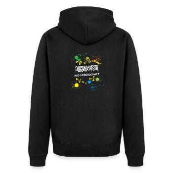 Physiklehrer aus Leidenschaft Beruf Physiker Lehre - Unisex Premium Bio Zip Hoodie - Schwarz - Hinten - Nico (187cm)