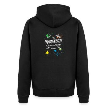 Englischlehrer Schule Beruf Lehrer Englisch - Unisex Premium Bio Zip Hoodie - Schwarz - Hinten - Nico (187cm)