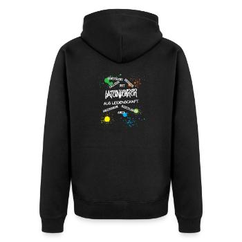 Lateinlehrer aus Leidenschaft Studium Beruf Lehrer - Unisex Premium Bio Zip Hoodie - Schwarz - Hinten - Nico (187cm)