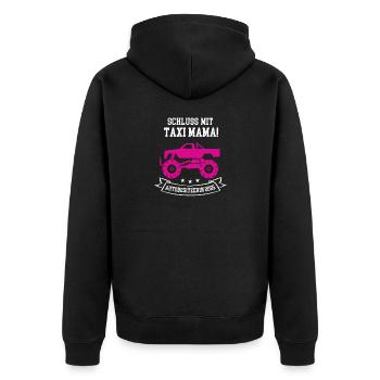 Autobesitzer 2025 Neues Auto Autofahrer Autokauf - Unisex Premium Bio Zip Hoodie - Schwarz - Hinten - Nico (187cm)