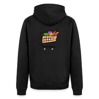 Panier complet, promotion, vente - Veste à capuche bio Premium Unisexe - noir - Dos - Nico (187cm)