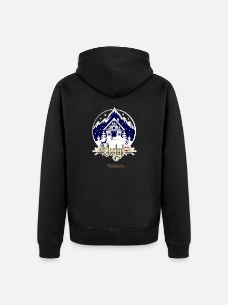 Party Location Ischgl Austria - Unisex Premium Organic Zip Hoodie - black