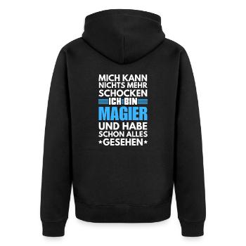 Non-Shockable Mage - Unisex Premium Organic Zip Hoodie - black - Back - Nico (187cm)