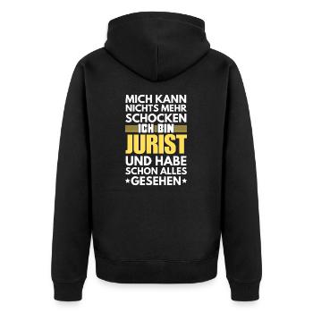 Avocat non choquable - Veste à capuche bio Premium Unisexe - noir - Dos - Nico (187cm)
