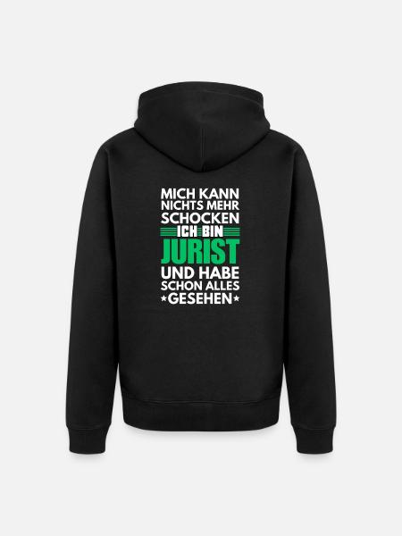 Avocat non choquable - Veste à capuche bio Premium Unisexe - noir