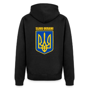 Slava ukraini - Veste à capuche bio Premium Unisexe - noir - Dos - Nico (187cm)