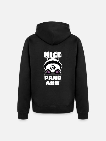 Dirty Panda - Unisex Premium Organic Zip Hoodie - black