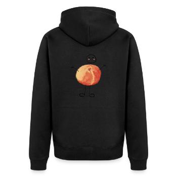 Sweet little peach #peach #sommer - Unisex Premium Organic Zip Hoodie - black - Back - Nico (187cm)