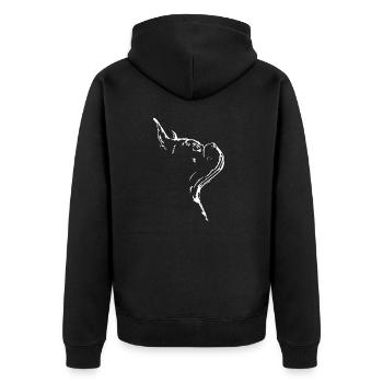 Bouledogue Français Chien Chiens Wilsigns - Veste à capuche bio Premium Unisexe - noir - Dos - Nico (187cm)