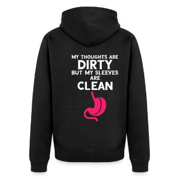 Gastric bypass and gastric bypass surgery design - Unisex Premium Organic Zip Hoodie - black - Back - Nico (187cm)