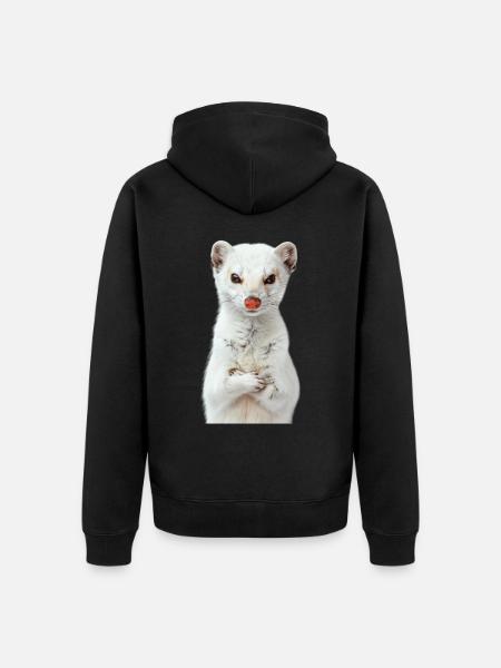 Ermine - Unisex Premium Organic Zip Hoodie - black