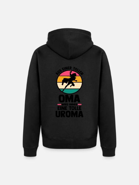 Mutter Mama Großmutter Oma - Unisex Premium Bio Zip Hoodie - Schwarz