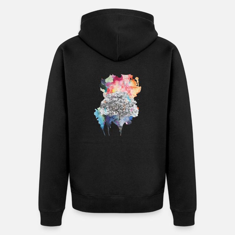 Explosion de couleur - Veste à capuche bio Premium Unisexe - noir