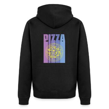 pizza - Veste à capuche bio Premium Unisexe - noir - Dos - Nico (187cm)