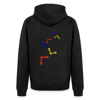 Chaîne de cyclisme de vélo - Veste à capuche bio Premium Unisexe - noir - Dos - Nico (187cm)