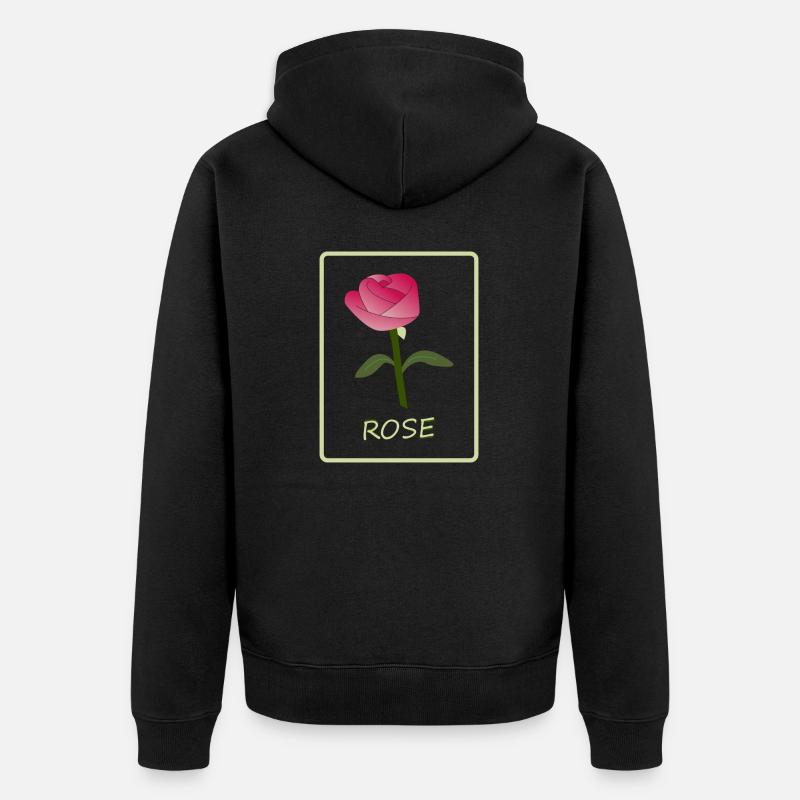 Rose - Veste à capuche bio Premium Unisexe - noir