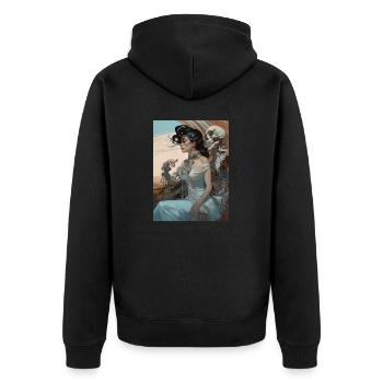 Ghotic Class - Unisex Premium Organic Zip Hoodie - black - Back - Nico (187cm)