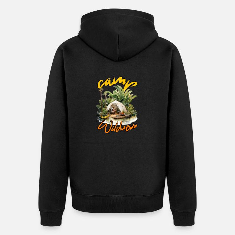 Camp Wildness - Veste à capuche bio Premium Unisexe - noir