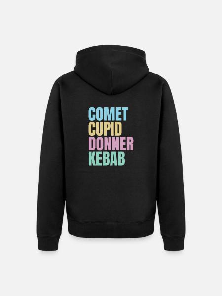 funny Christmas - Unisex Premium Organic Zip Hoodie - black