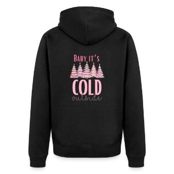 Bébé, il fait froid dehors - Veste à capuche bio Premium Unisexe - noir - Dos - Nico (187cm)