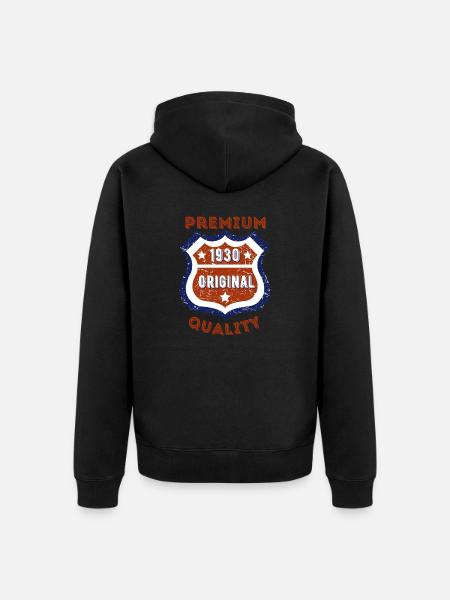Premium quality 1930 - Unisex Premium Organic Zip Hoodie - black