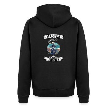 Motorcycle Freedom Motorcycle Bin Gift Gift - Unisex Premium Organic Zip Hoodie - black - Back - Nico (187cm)