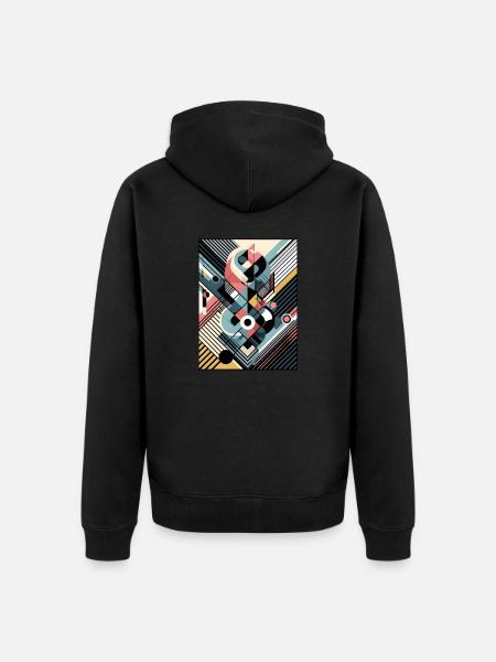 Geometric Symphony - Unisex Premium Bio Zip Hoodie - Schwarz