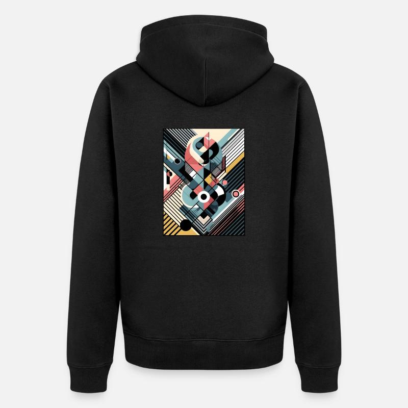 Geometric Symphony - Unisex Premium Bio Zip Hoodie - Schwarz