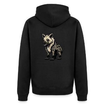 coyote - Veste à capuche bio Premium Unisexe - noir - Dos - Nico (187cm)