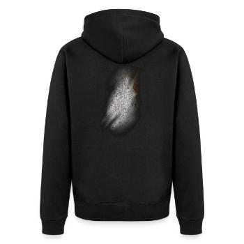 Boden Weg Tour Geschenk Route - Unisex Premium Bio Zip Hoodie - Schwarz - Hinten - Nico (187cm)