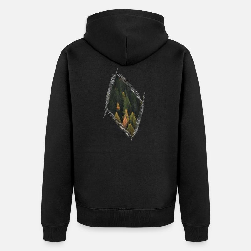 Forêt - Veste à capuche bio Premium Unisexe - noir