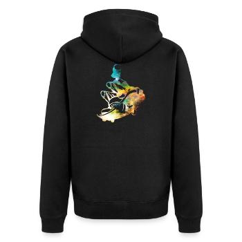 Skater - skateboard - skate - Veste à capuche bio Premium Unisexe - noir - Dos - Nico (187cm)