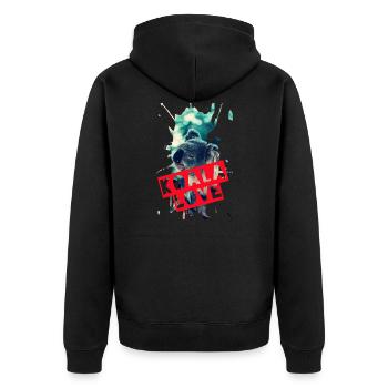 Koala bear - Unisex Premium Organic Zip Hoodie - black - Back - Nico (187cm)