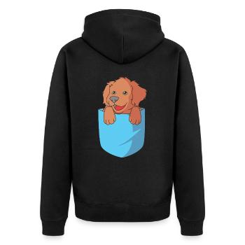 Épagneul Boykin - Veste à capuche bio Premium Unisexe - noir - Dos - Nico (187cm)