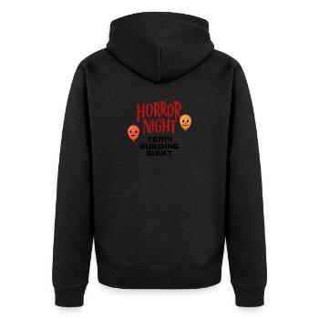20230112 195046 0000 - Unisex Premium Bio Zip Hoodie - Schwarz - Hinten - Nico (187cm)
