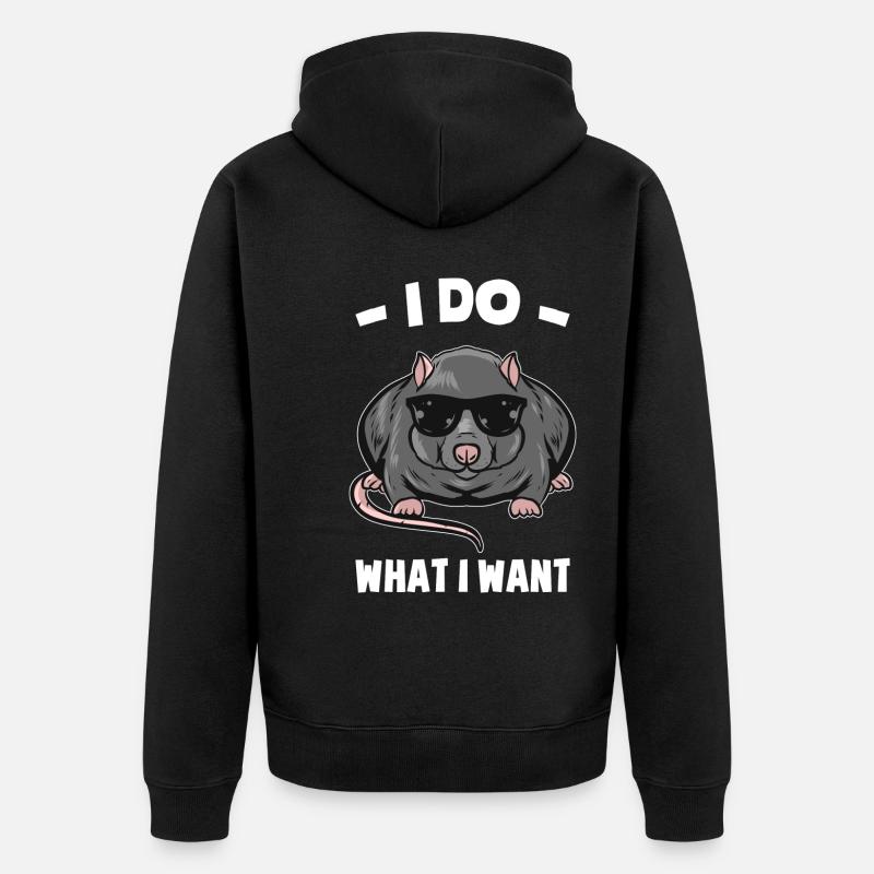 Amoureux des rats - Veste à capuche bio Premium Unisexe - noir